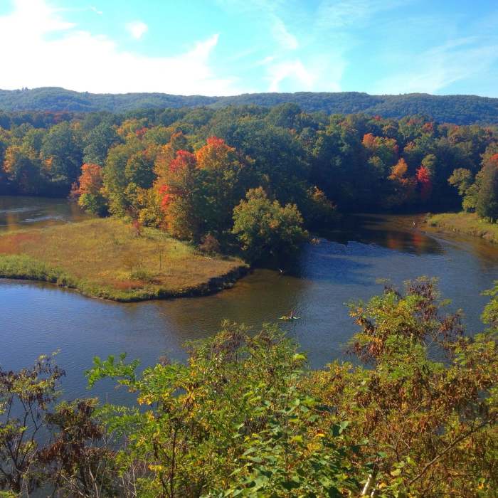 Bluffs along the Manistee River Trail. Near Manistee River Trail