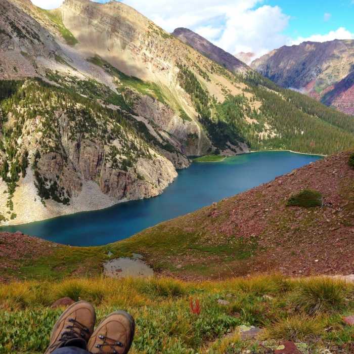 Taking a break on the way to Snowmass Lake on the Maroon Bells 4-Pass Loop. Near Snowmass Lake