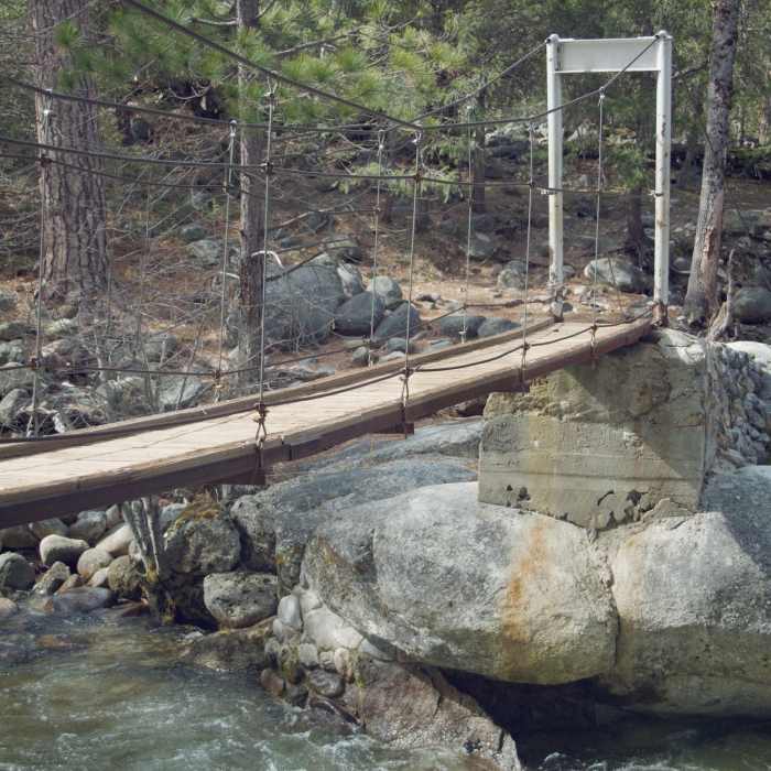 The Swinging Bridge. Near Wawona Swinging Bridge Trail