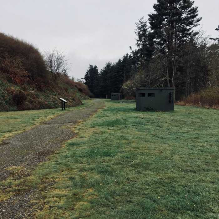 Mortar pit command blocks. Near Fort Casey Tour