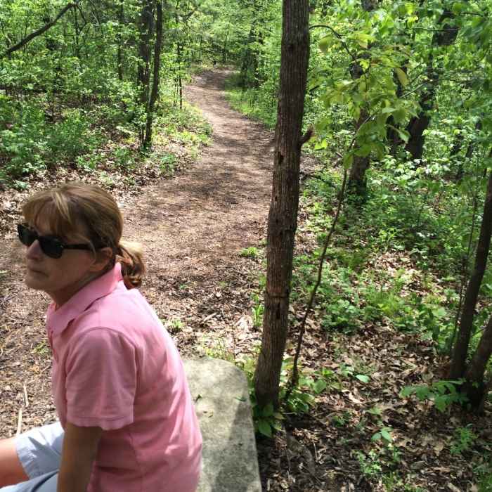 Great place for a rest! Near Overland Park Arboretum - Southern Loop Tour