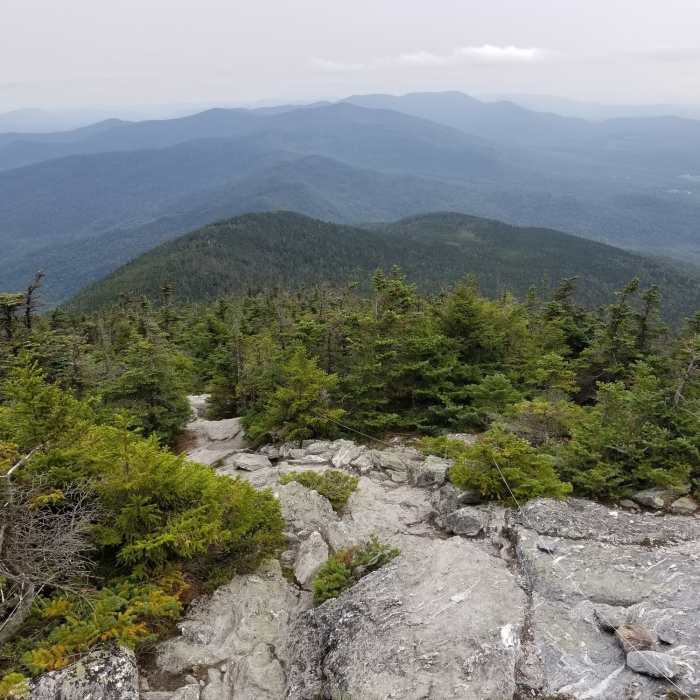 View from the summit of Mt. Abraham looking South Near Mount Abraham and Lincoln Peak