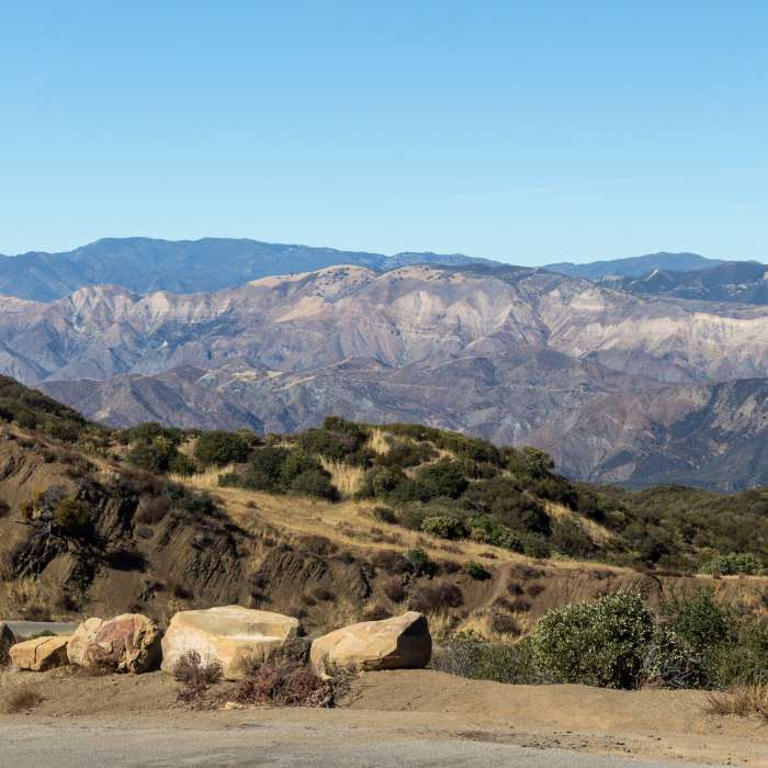 The amazing geology of Los Padres National Forest from East Camino Cielo Near Tunnel Trail