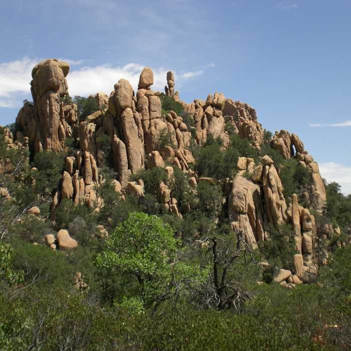 Rock formations along the trail the Cochise Stronghold Trail. Near Cochise Stronghold Trail #279