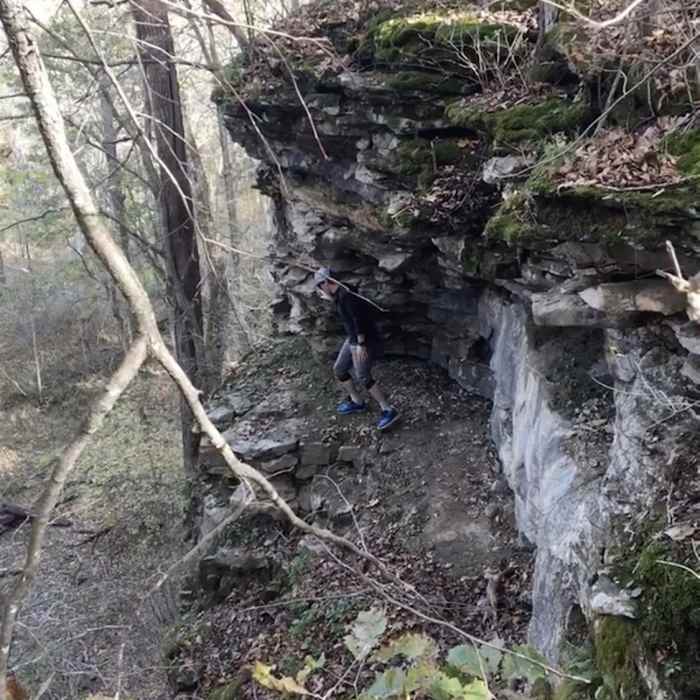 There are a couple of bluffs off trail that provide excellent views below. This is one of them. Near Wagon Wheel Trailhead Loop