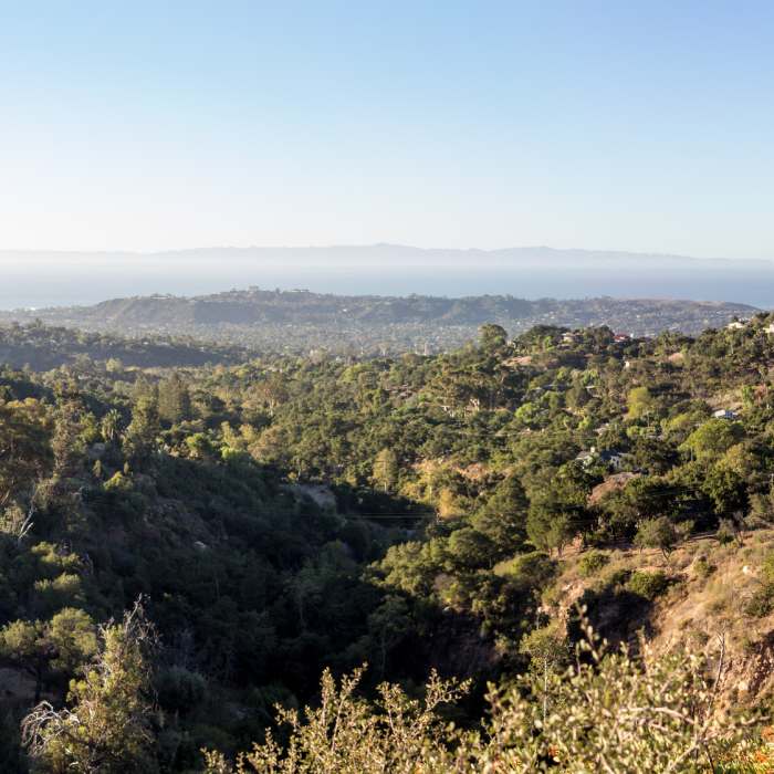 Santa Barbara shortly after sunrise. Near Tunnel Trail