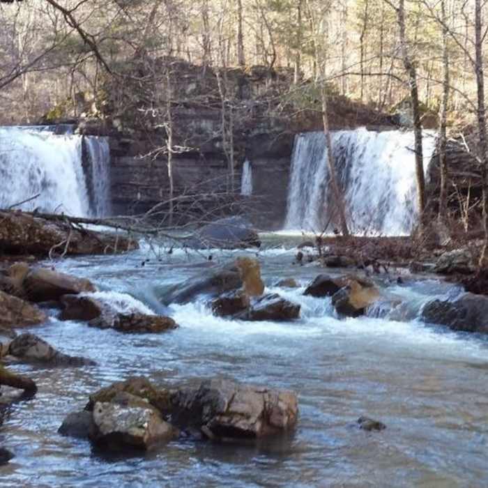Twin Falls (from below) Near Sandstone Castles Trail