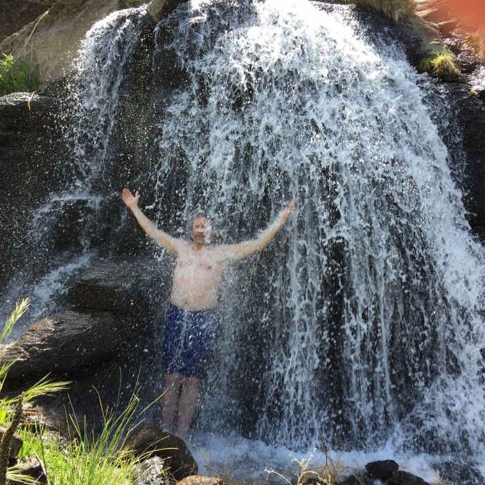 Soak in the warm shower overflow from the Three Forks Hot Springs. Near Three Forks and a Soak