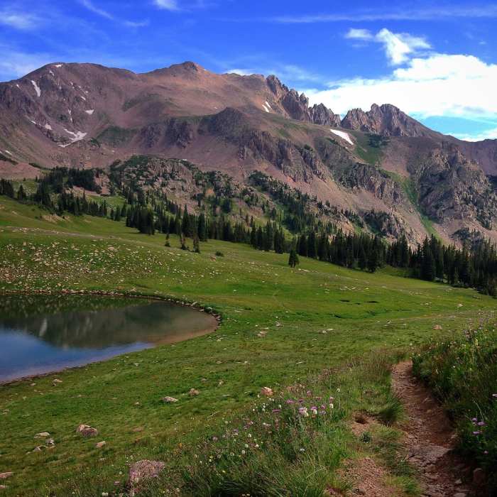 SUCH a beautiful run. One of the ponds up high, and another excellent view of Red Mountain. Near Gore Creek Trail