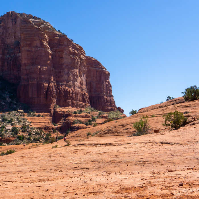 A cairn below Bell Rock. Near Bell Rock Pathway