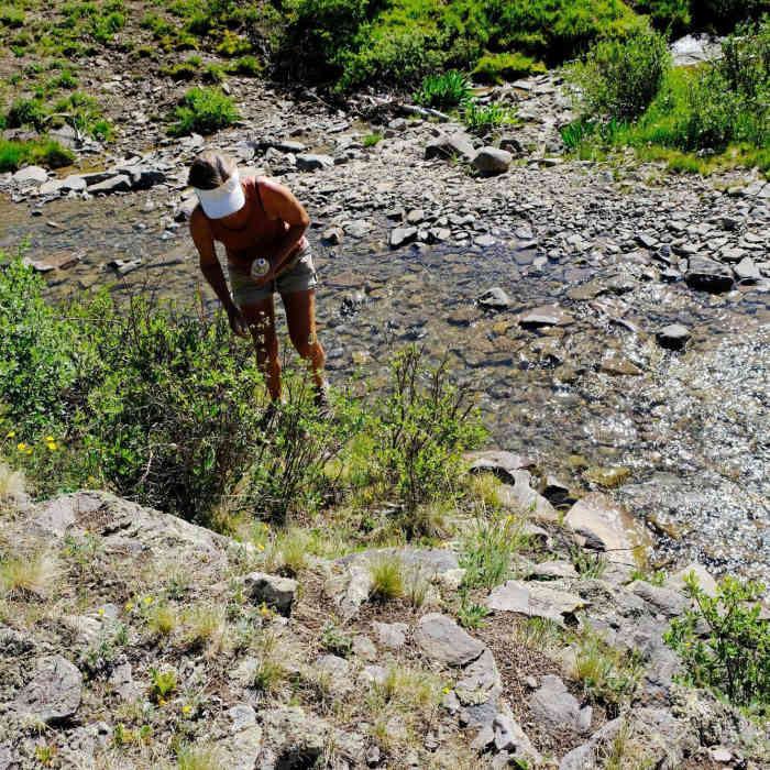 Section of trail that skirts Willow Creek crossing. Near West Willow Creek 4WD Road