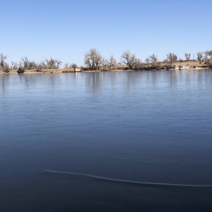 Frozen lake Near Ford County Lake Trail