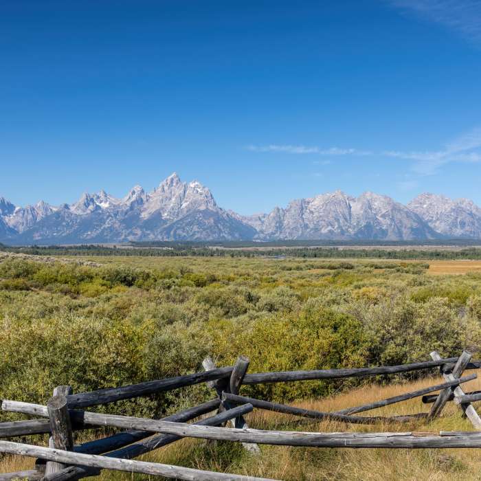 Teton Range from Cunningham Cabin Historic Site. Near Cunningham Cabin Trail