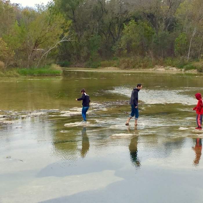 Notice the sculptured rocks just below the surface. Its really amazing up close as you walk over stones. Watch your step...or you'll be soaked (from experience LOL) Near Homestead Trail Loop