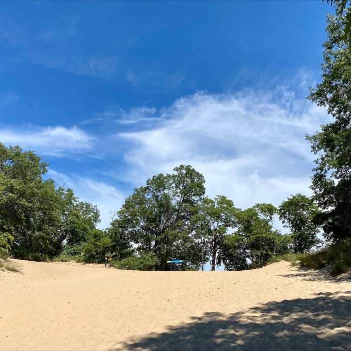 Coming up on the first dune. Near Trail 8 - 3 Dunes Challenge