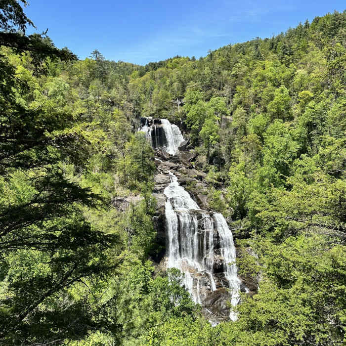 Near Upper Whitewater Falls from Lower Trailhead
