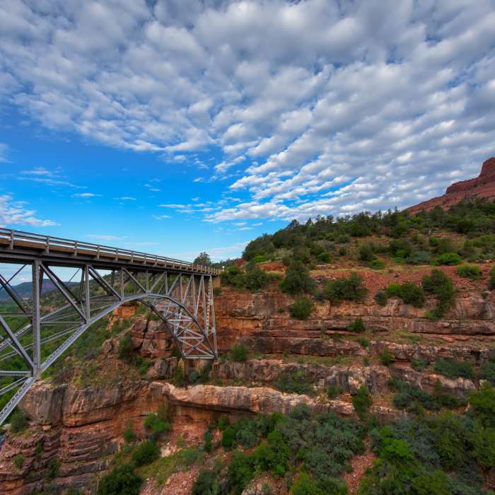 Sedona - Bridge Near Huckaby, Allens Bend, Casner Canyon to Munds Wagon