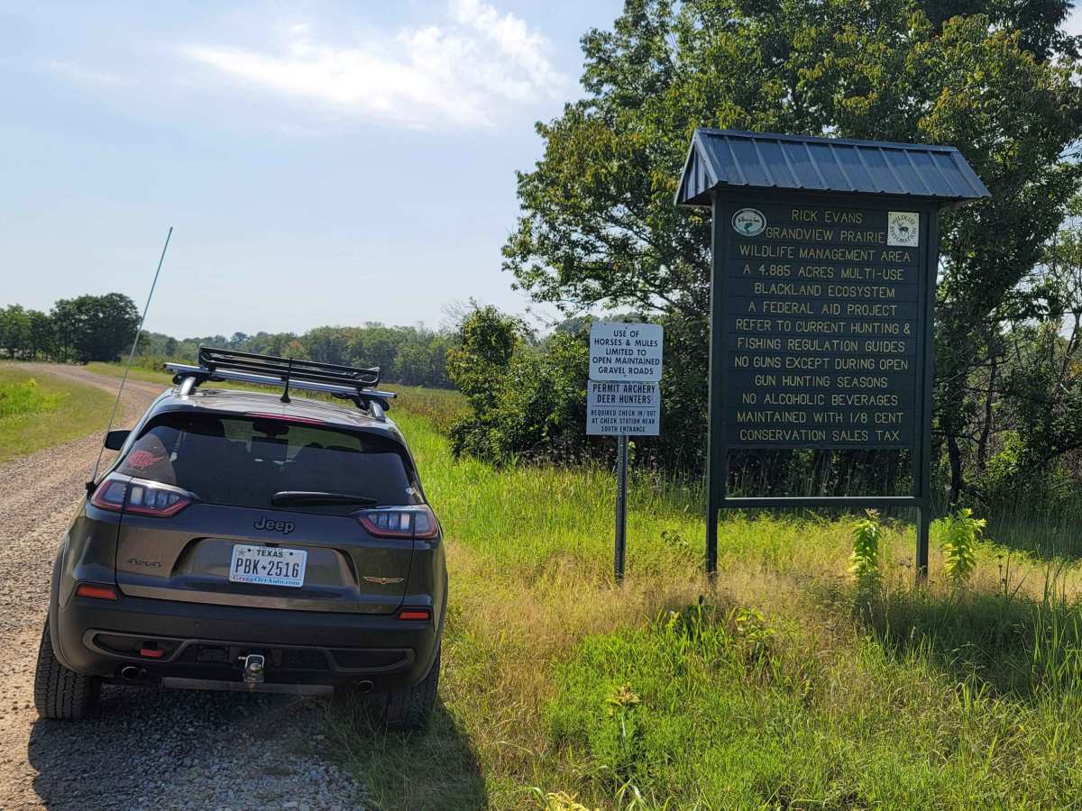 Rick Evans Grandview Prairie WMA Auto Route trail photo