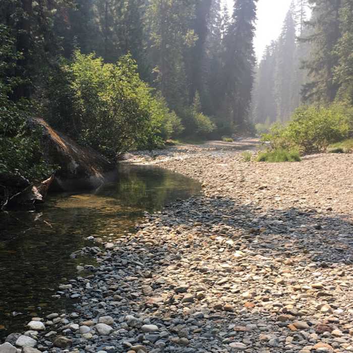 Creek crossing near the big flat campground trailhead in Sep. 2017 Near Old Caribou Lakes Trail