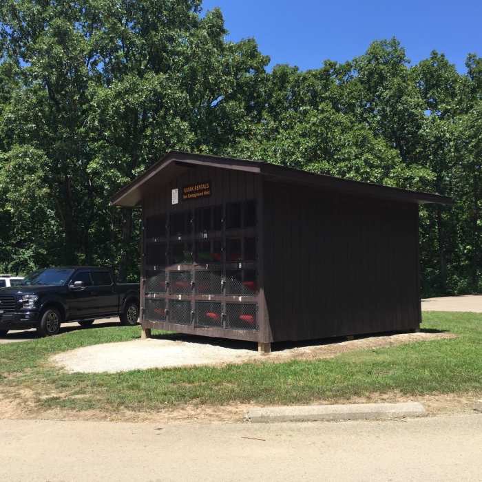 Rent a kayak after your outing! Near Knob Noster Trails