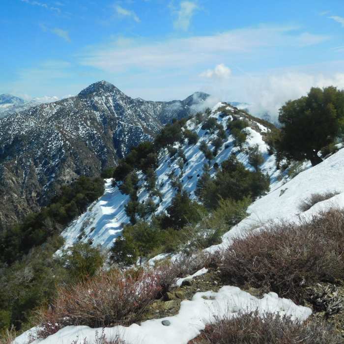 Strawberry Peak from Josephine Peak Road. Near Big Tujunga to Strawberry Potrero and Josephine Peak