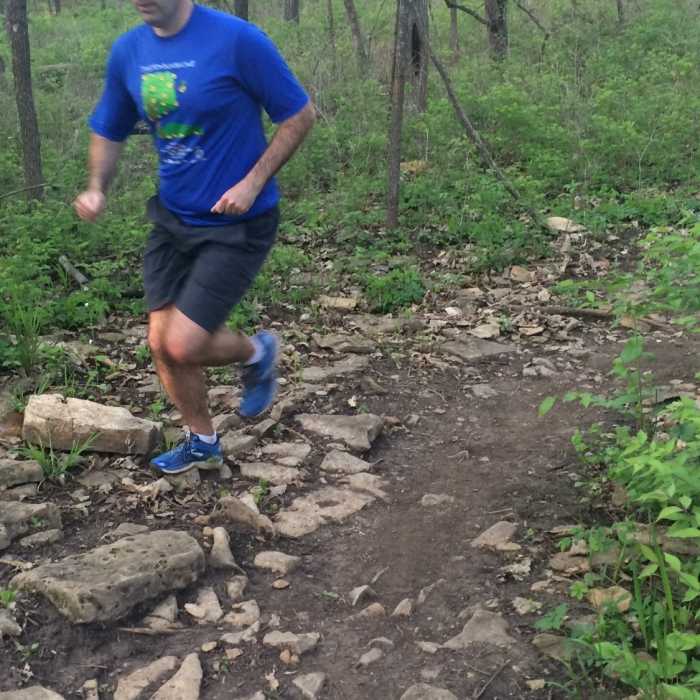 Careful running required on this section of the Orange Trail Near Orange Trail