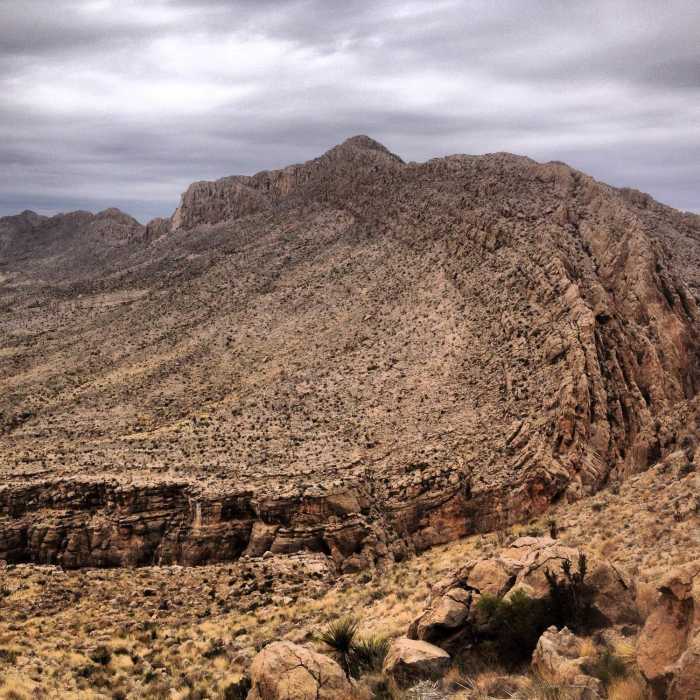 Overturned Syncline at Dog Canyon. Near Dog Canyon to Devil's Den Loop