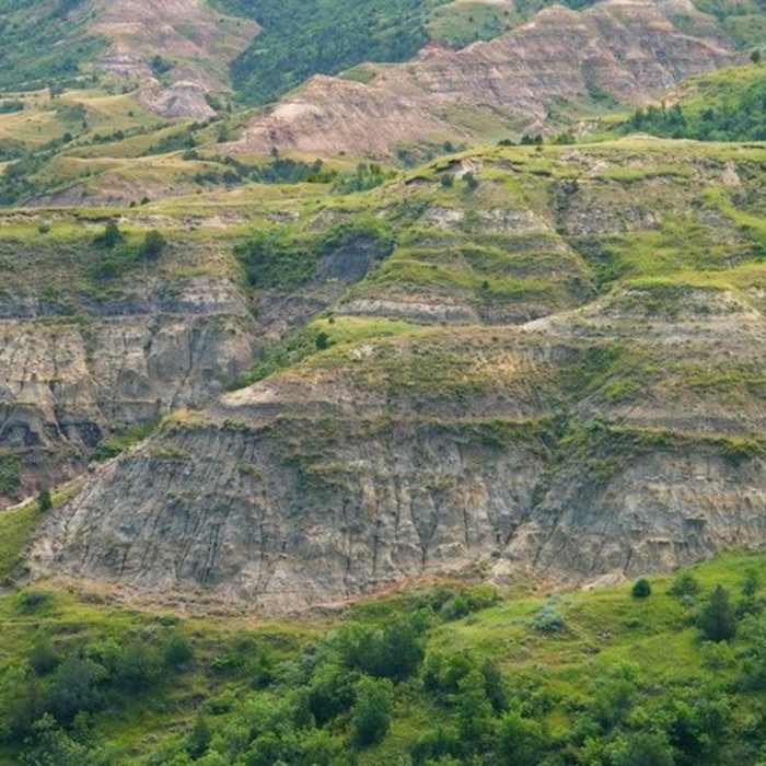 North Dakota Badlands and Little Missouri River from the I Trail Near I Trail to PS Trail to T Trail