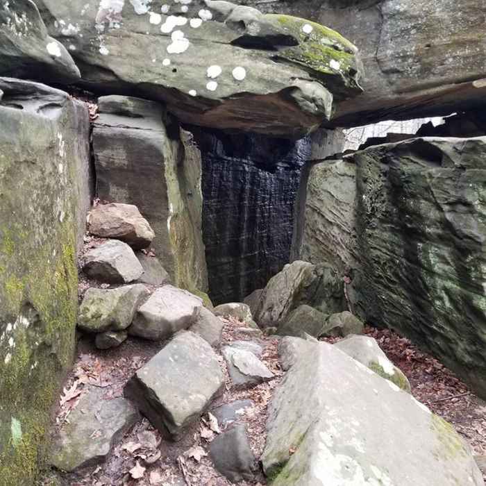 The "stairs" on the left for climbing in and out. Near Jackson Falls