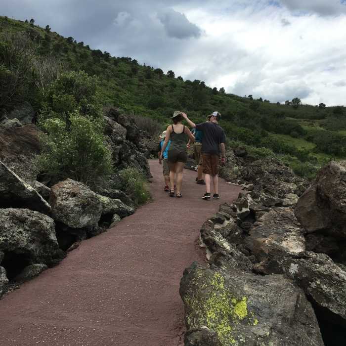 The trail heading up to the crest. Near Crater Vent Trail