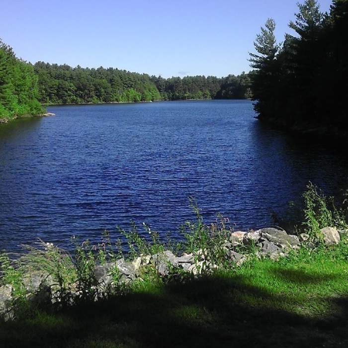 Take the right along the water. Near Cross Fells Trail
