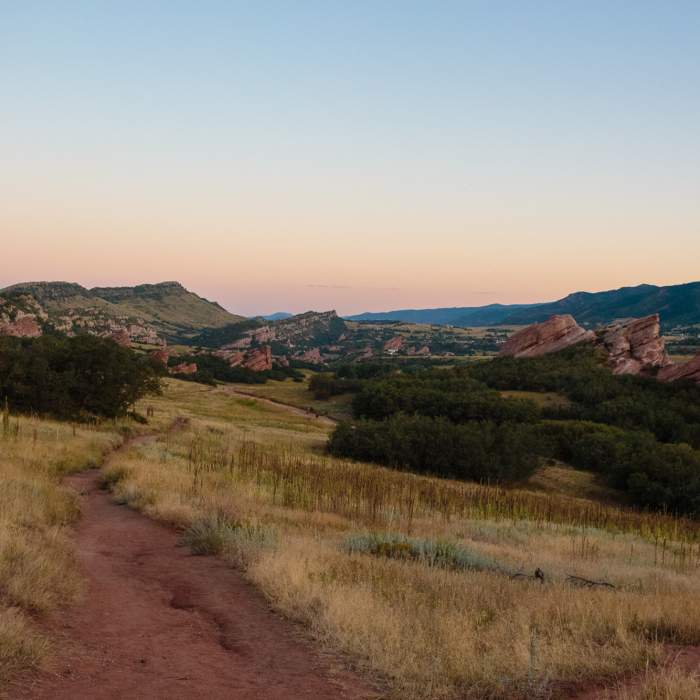 Near the north parking lot at sunset. Near Coyote Song Trail