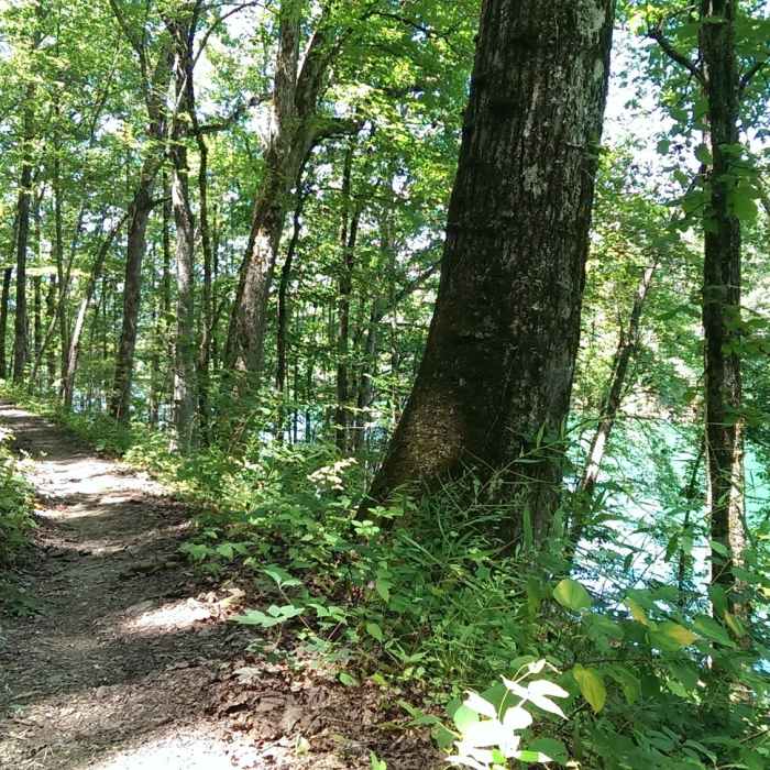 Turquoise waters below Near Thompson Loop