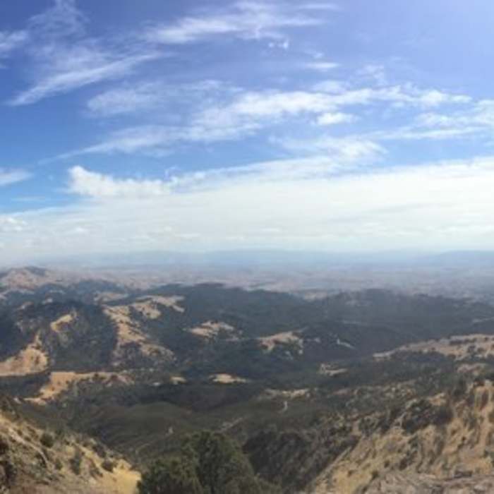 In front of Devil's Pulpit Near Mount Diablo Summit Loop - North