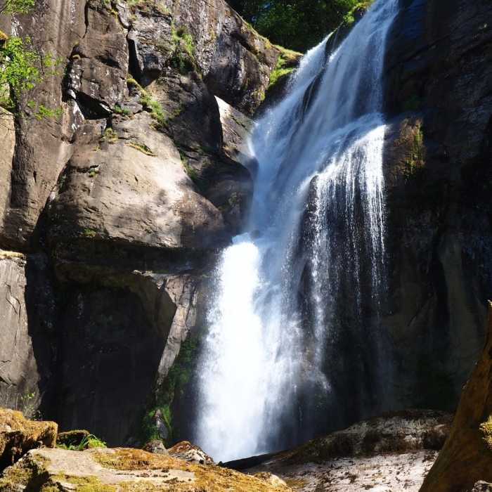 Golden Falls from below. Near Upper Silver and Golden Falls Trail