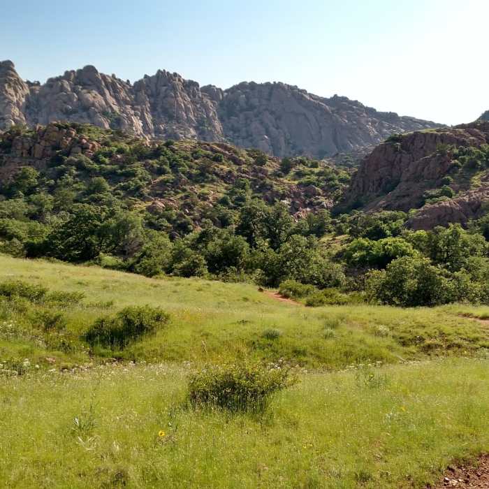 Heading into the canyon. Near Elk Mountain Adventure