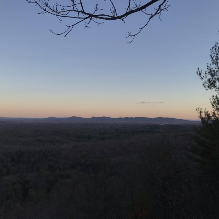 View of the Holyoke Range from White Rock. Near White Rock Trail