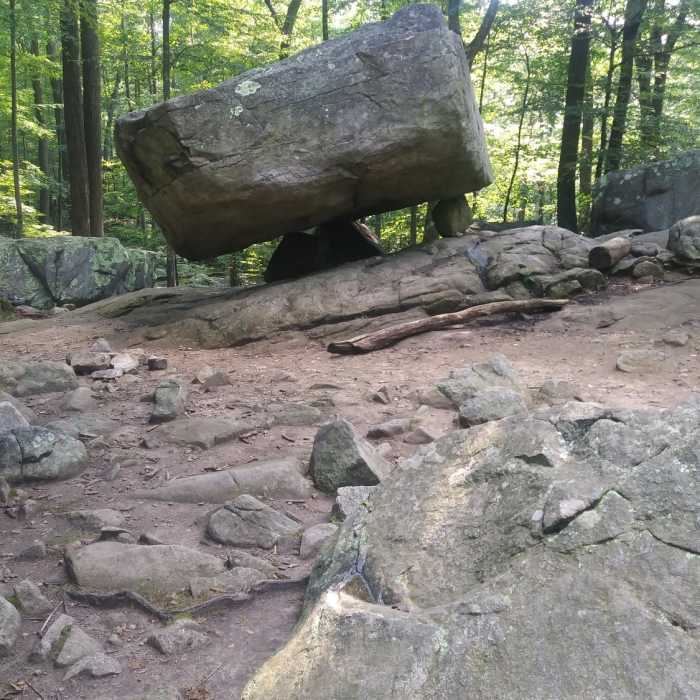 Tripod Rock a truly AMAZING sight. Near Pyramid Mountain Loop