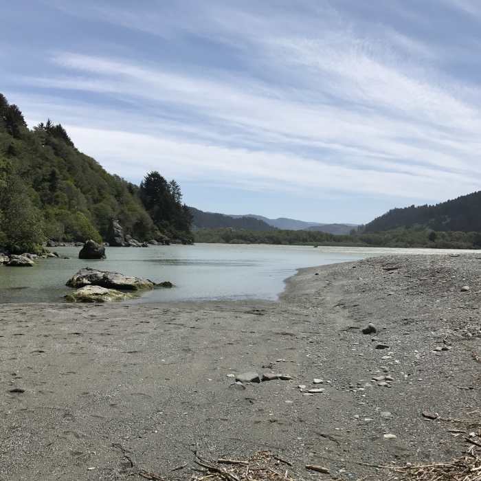 Klamath River Estuary is quite beautiful. Near Klamath Beach Trail