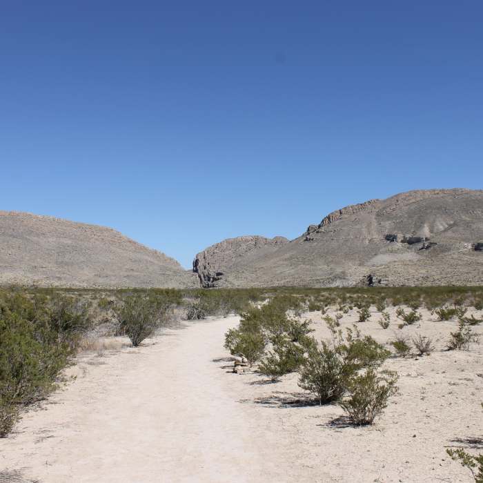 View from Dog Canyon parking lot. Near Dog Canyon to Devil's Den Loop