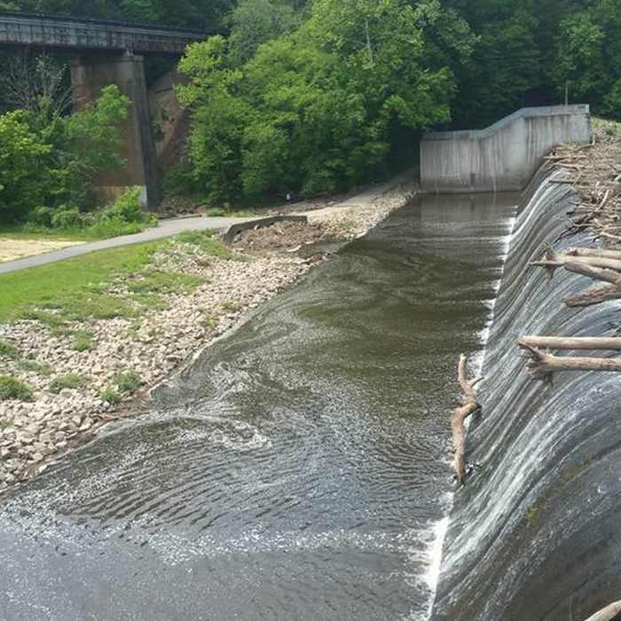 View of the trail from the dam Near Wakefield/Accotink Loop