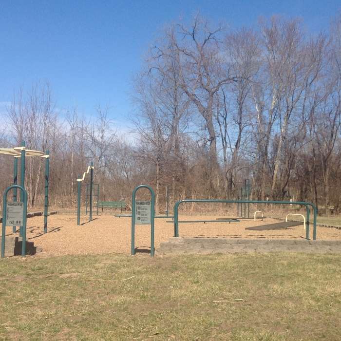 If you're looking for more exercise, there's also a workout area. Near Dames Park Figure 8