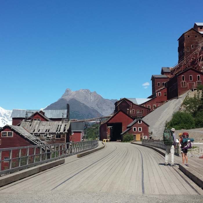 View of Kennecott, Root Glacier, Mt. Blackburn Near Bonanza Peak