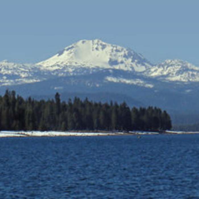 Beautiful Lake Almanor and Mt. Lassen Near Lake Almanor Recreation Trail