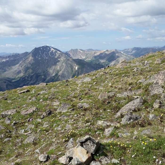 View of La Plata peak from the Black Cloud Trail Near La Plata Peak Ellingwood Ridge