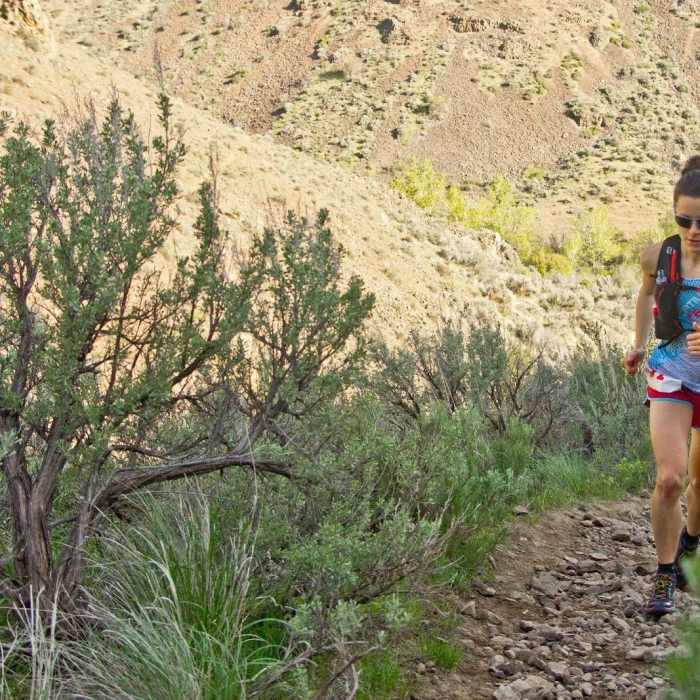 Climbing up the Umtanum Vista Trail during the 2016 Yakima Skyline 25k Near Umtanum Vista Trail