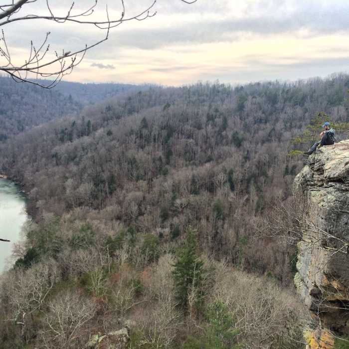 Angel Falls overlook in Big South Fork Rive and Nature Area. Near Sheltowee Trace NRT: Big South Fork NRA