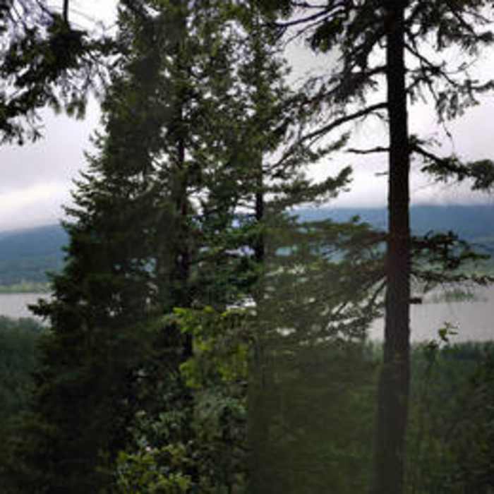 This panorama faces north toward the Columbia River (from the not recommended spur trail to the viewpoint). Near Nesmith Point Trail (#428)
