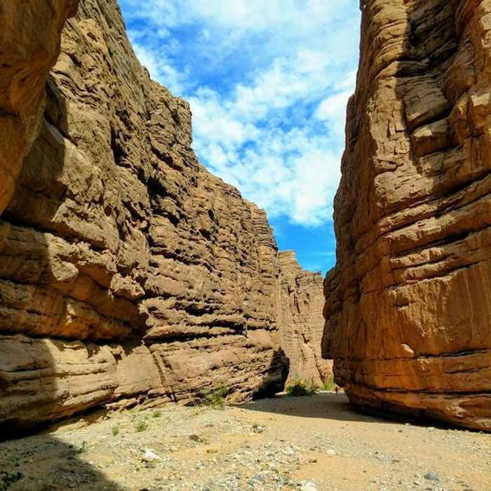 The canyon north of the parking lot is broad at first, but quickly narrows. Near Ropes Canyon Trail
