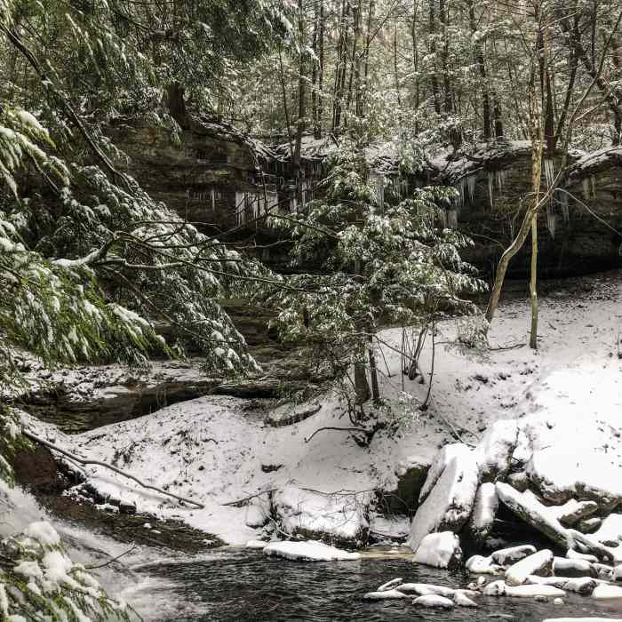 Above the waterfall Near Hell's Hollow Trail